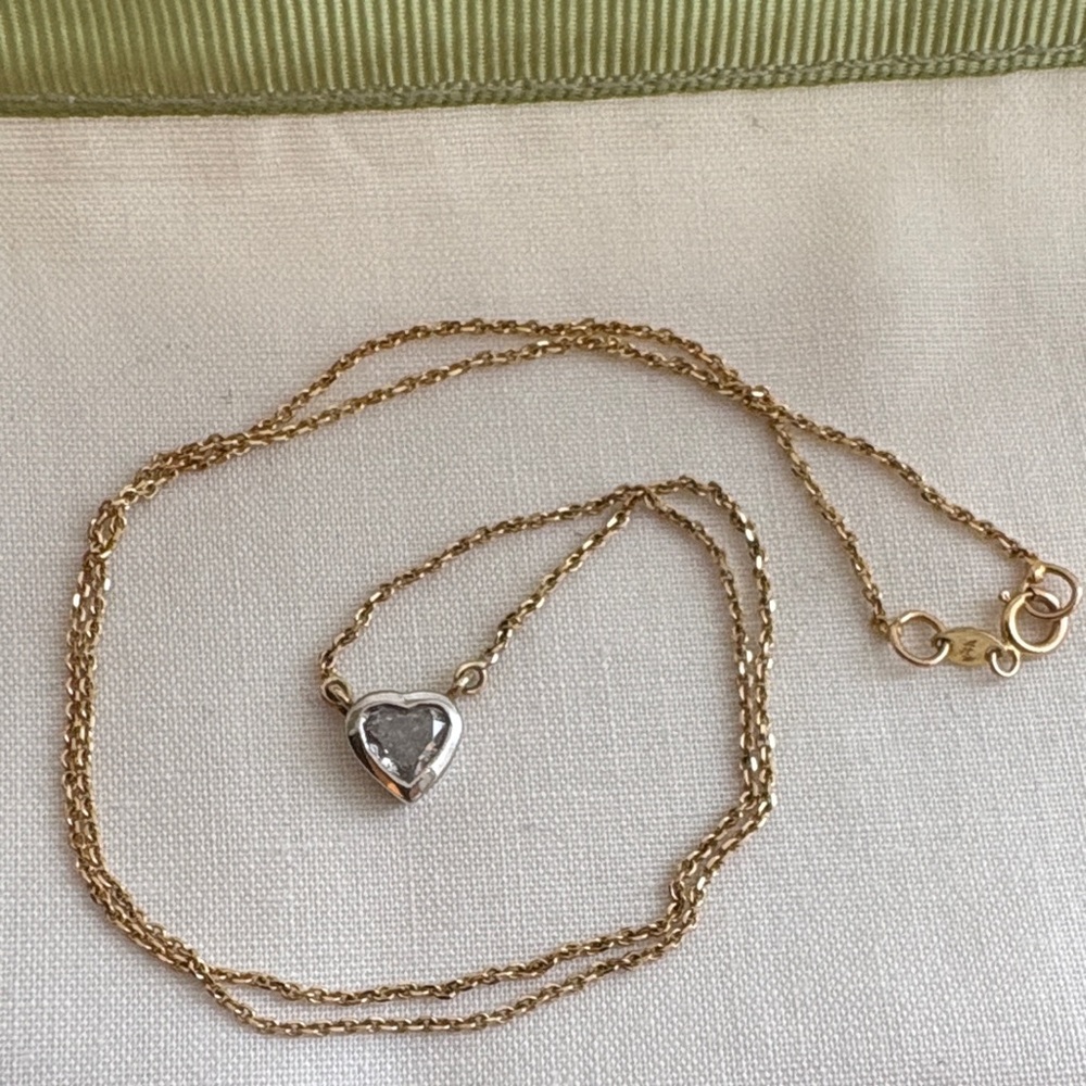 14k Gold Heart Pendant Necklace